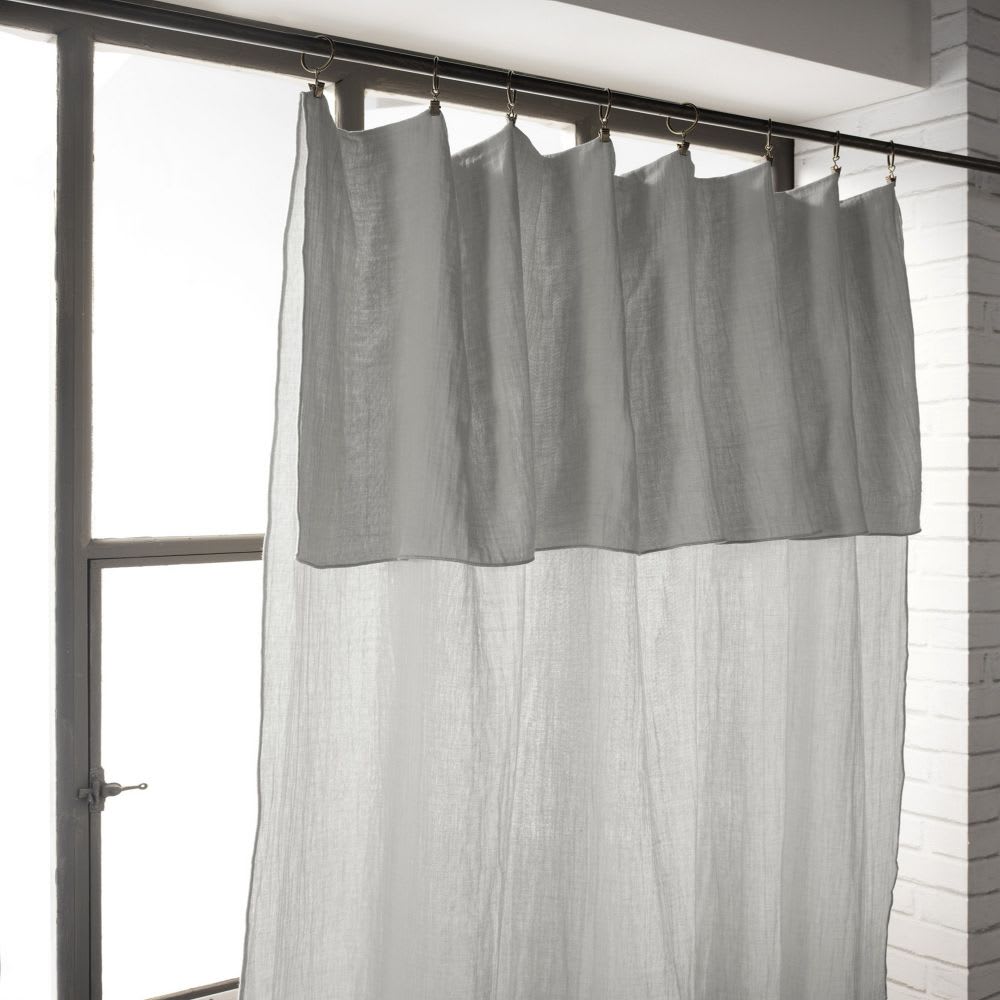 Rideau gaze de coton uni 140x300 cm — vue 4