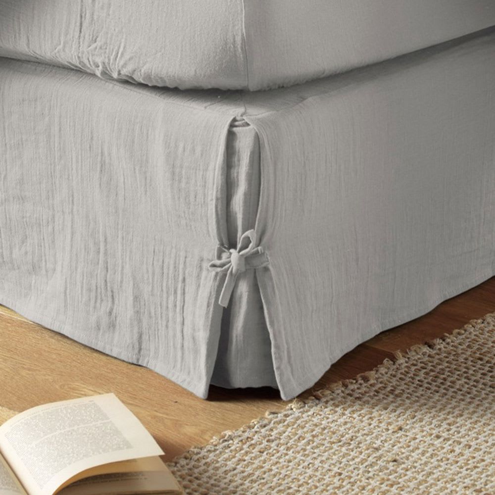 Cache sommier gaze de coton uni 180x200 cm - Maisons du Monde