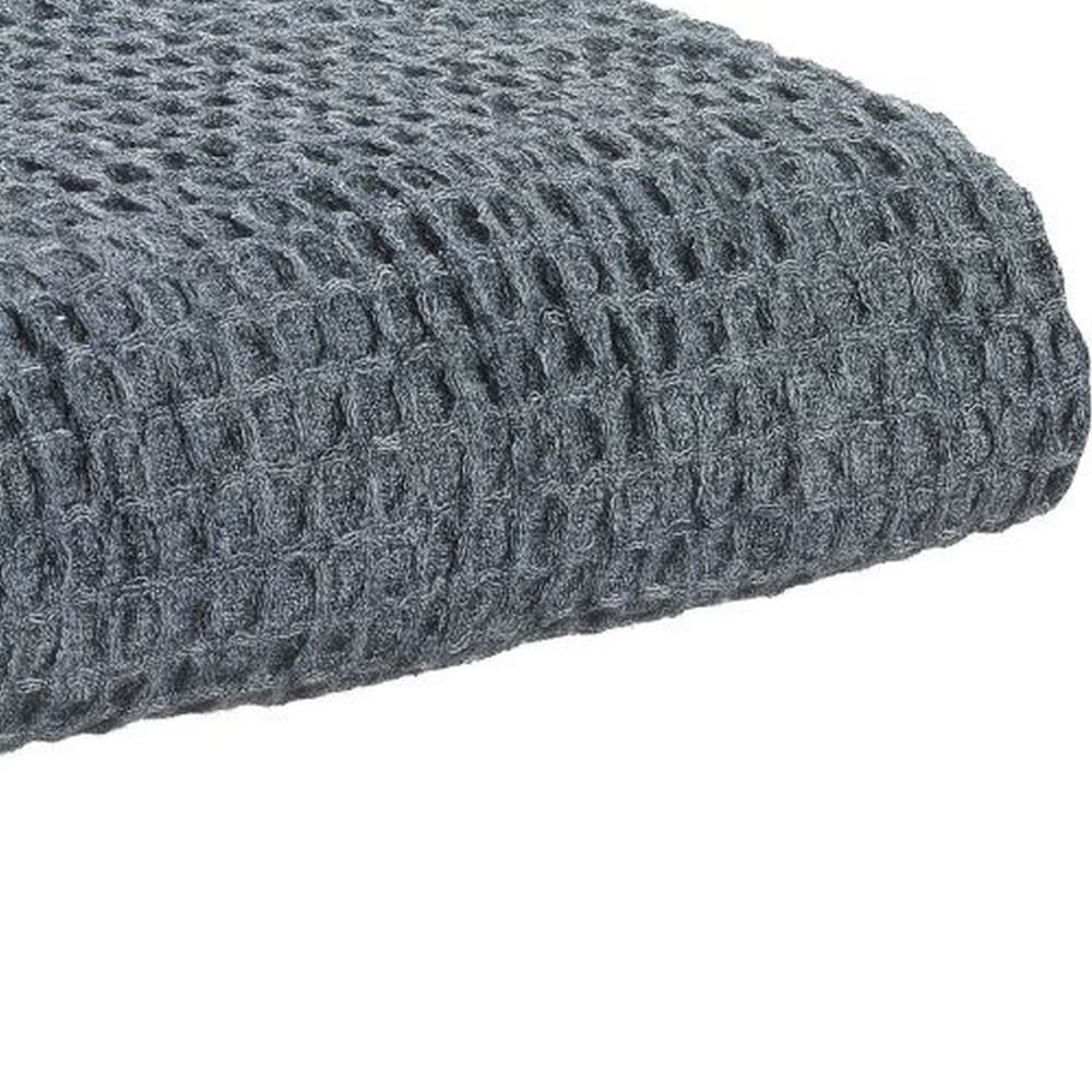 Plaid polyester recyclé bleu impérial 130x160 cm - Maisons du Monde