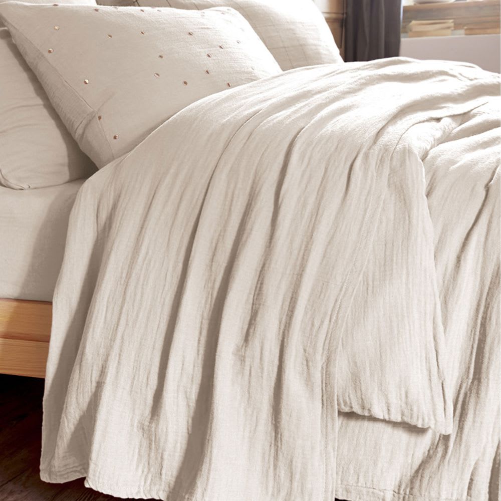 Drap plat gaze de coton uni 270x300 cm - Maisons du Monde