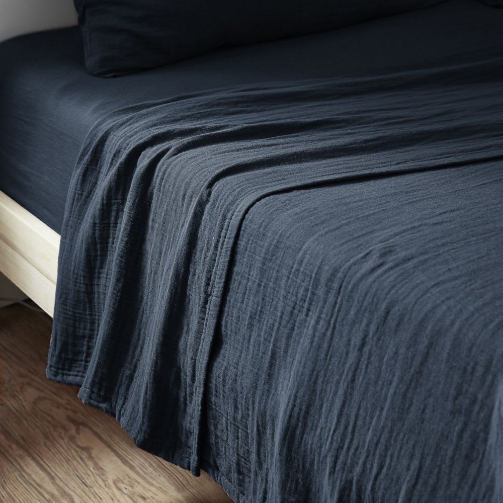 Drap plat gaze de coton uni 270x300 cm