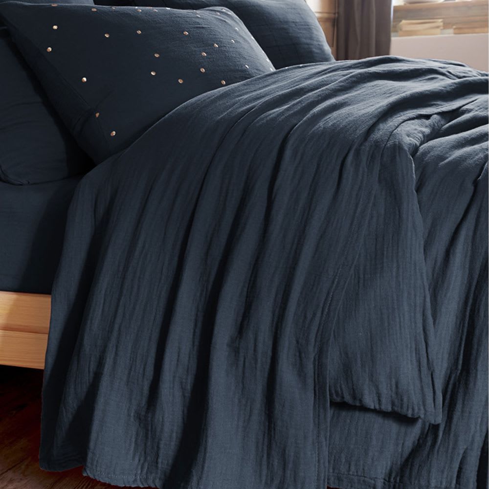 Drap plat gaze de coton uni 270x300 cm - Maisons du Monde