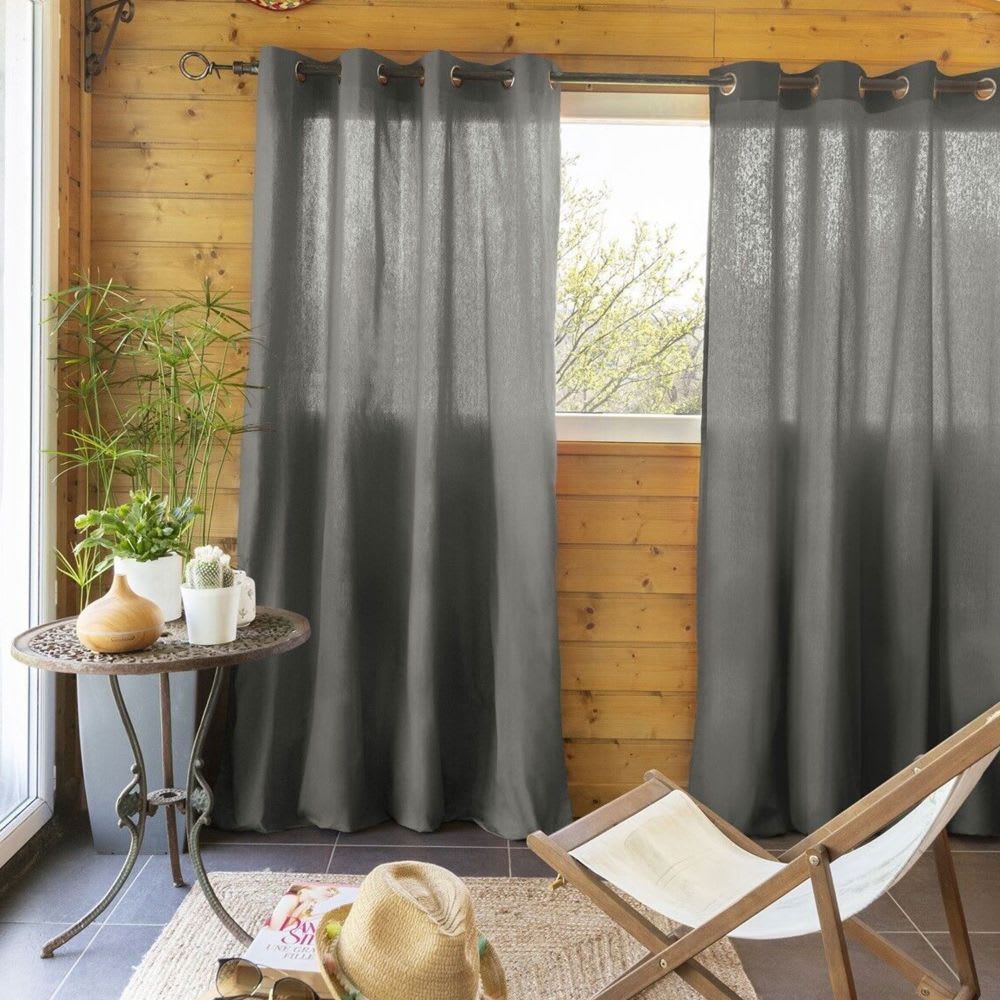 Rideau 100% coton uni 140x260 cm — vue 3