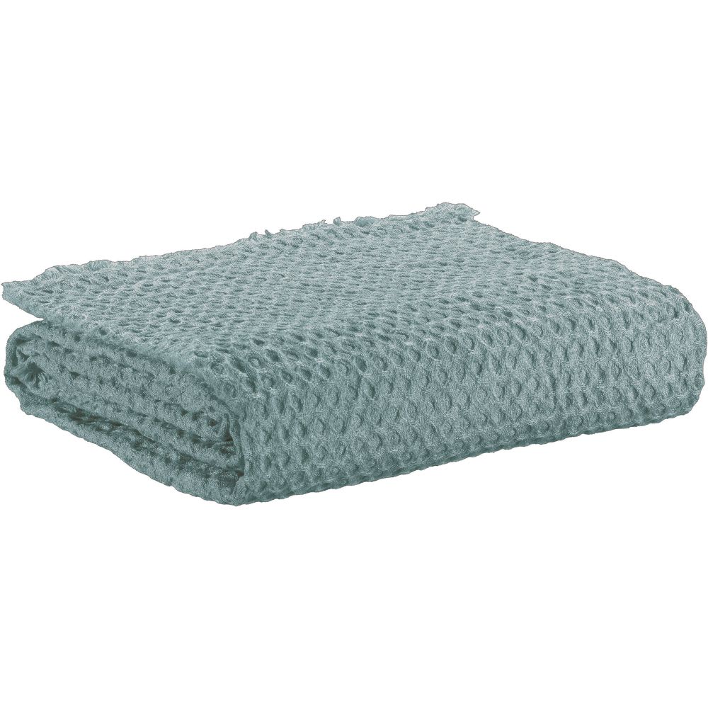 Housse De Rêve Plaid polyester recyclé bleu canard 130x160 cm style classique chic Certifié Oeko-Tex - Pes - Polyester