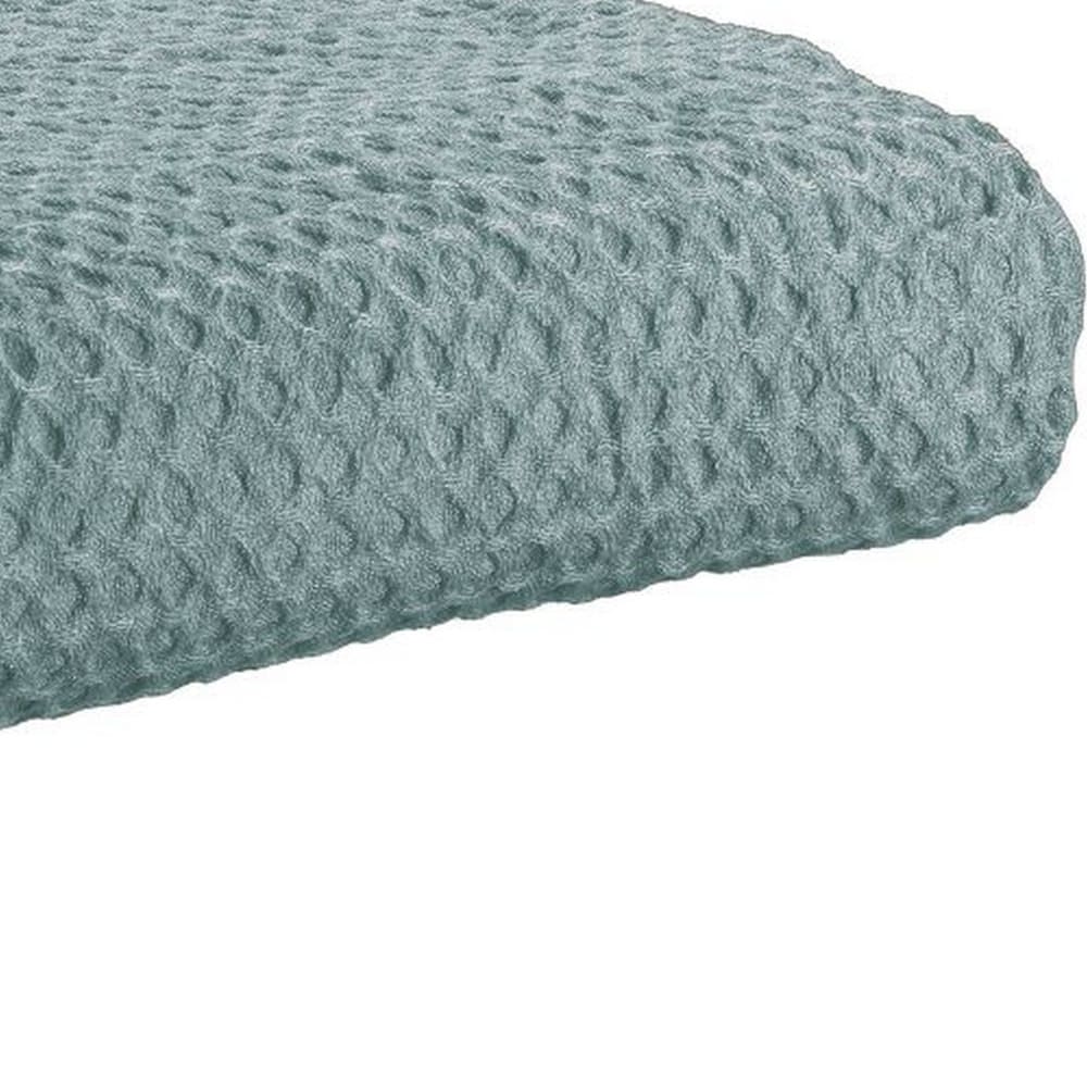 Plaid polyester recyclé bleu canard 130x160 cm - Maisons du Monde