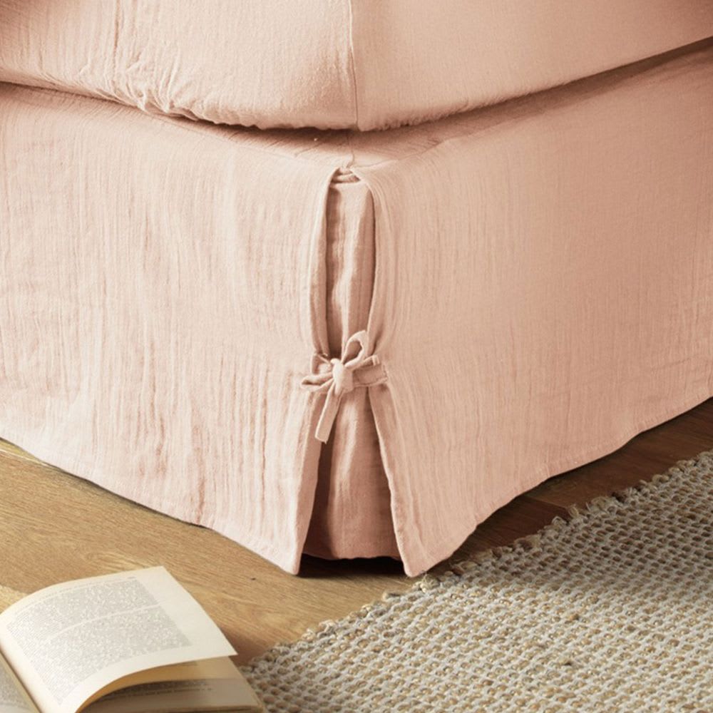 Cache sommier gaze de coton uni 90x190 cm - Maisons du Monde