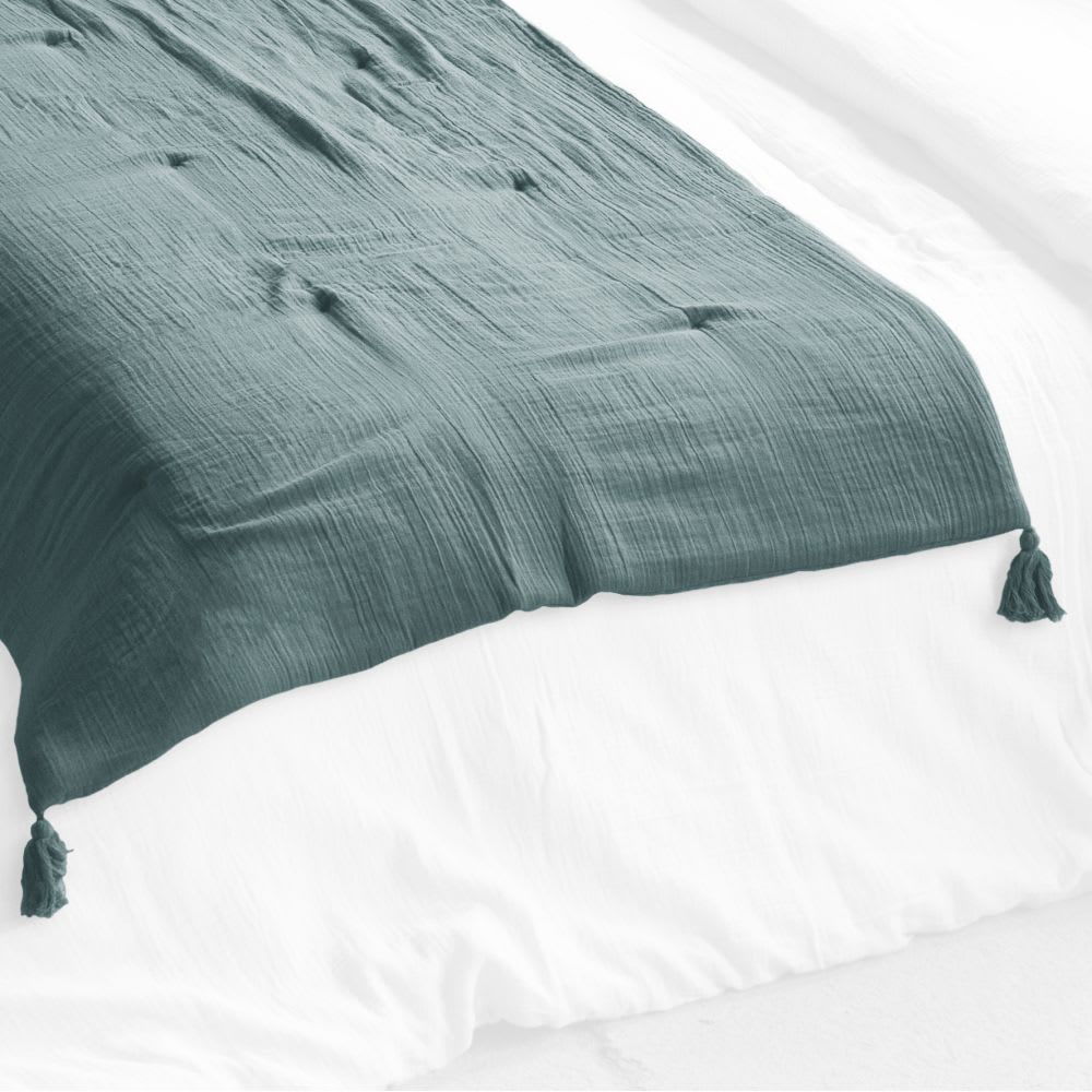 Bout de lit gaze de coton uni 90x200 cm - Maisons du Monde