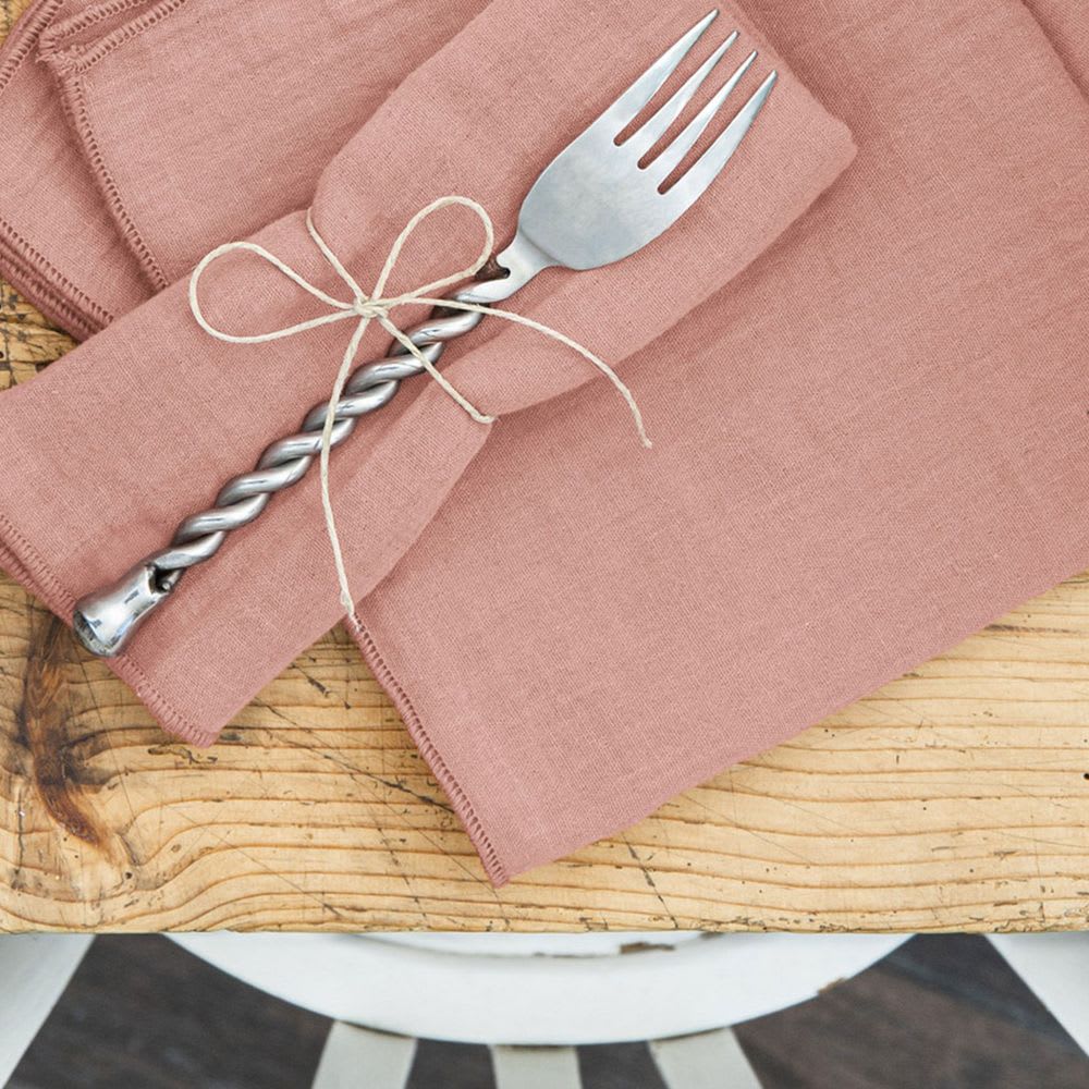 Lot de 3 serviettes gaze de coton uni 40x40 cm - Maisons du Monde