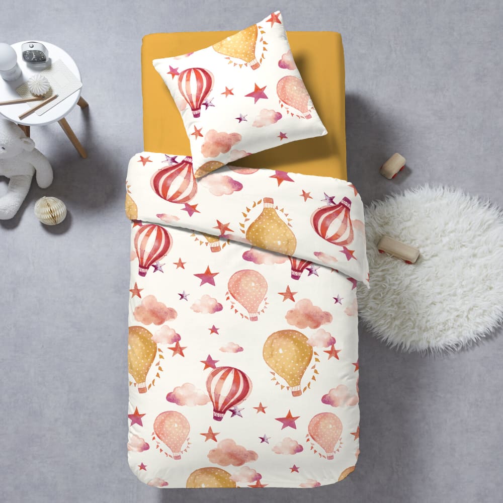 Parure de lit enfant 100% coton imprimée + 1 taie 140x200 cm