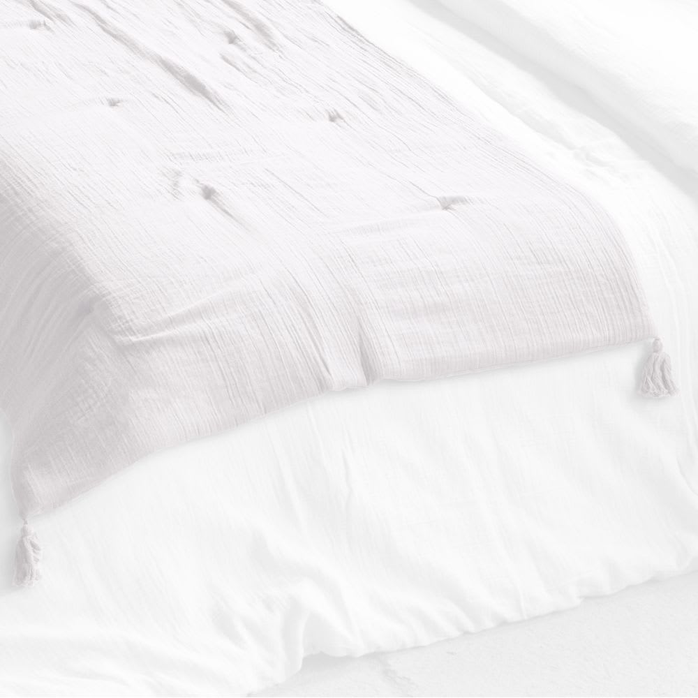 Bout de lit gaze de coton uni 90x200 cm - Maisons du Monde