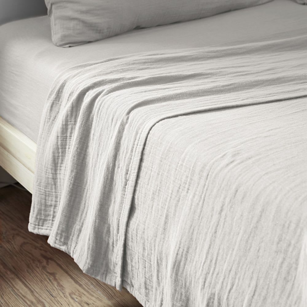 Drap plat gaze de coton uni 270x300 cm