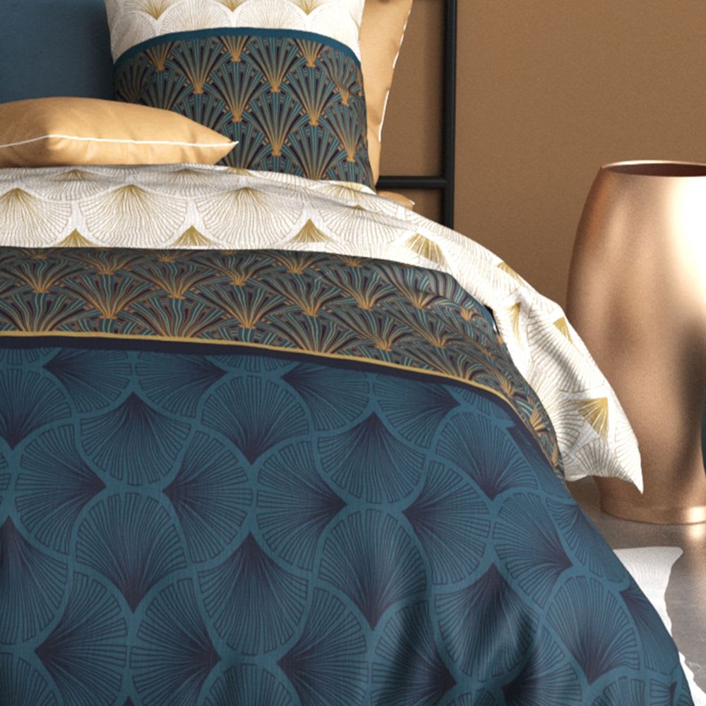 Parure de lit 2 places coton à motifs 240x260 cm - Maisons du Monde