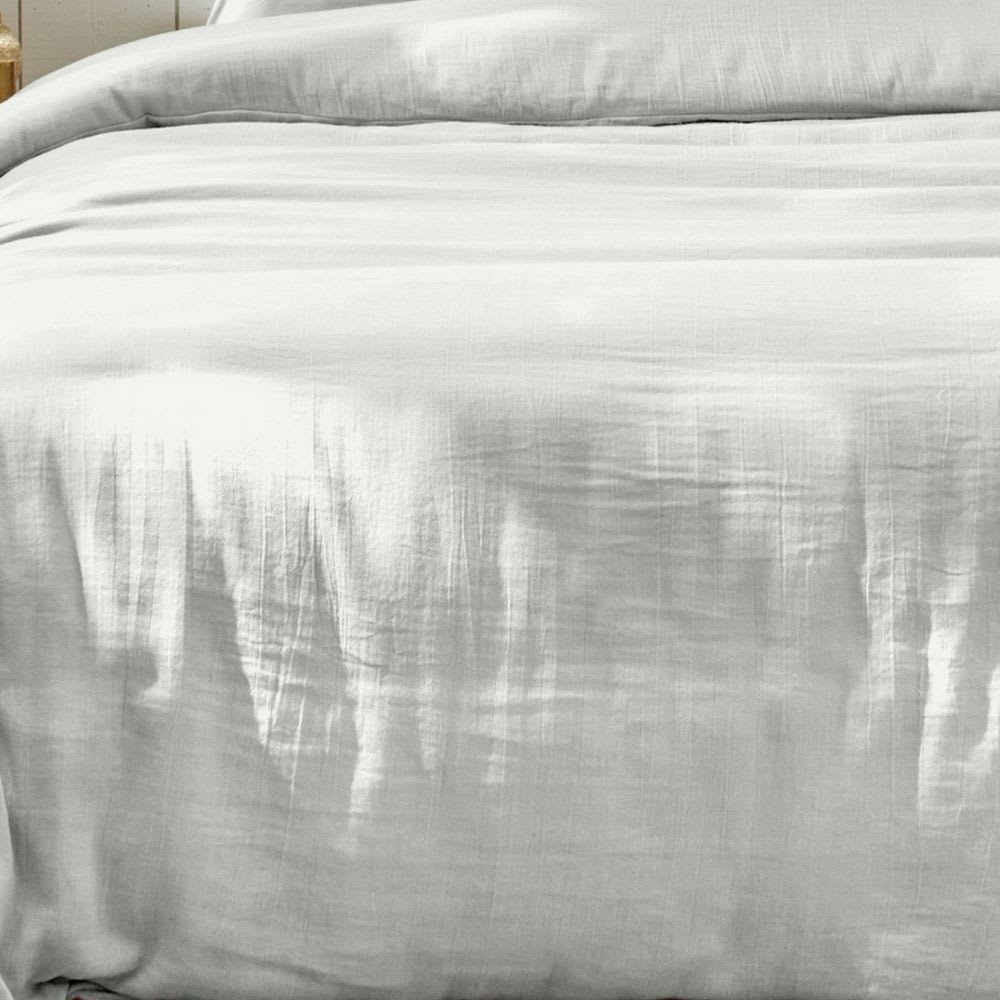 Parure de lit 2 places gaze de coton uni 220x240 cm — vue 3