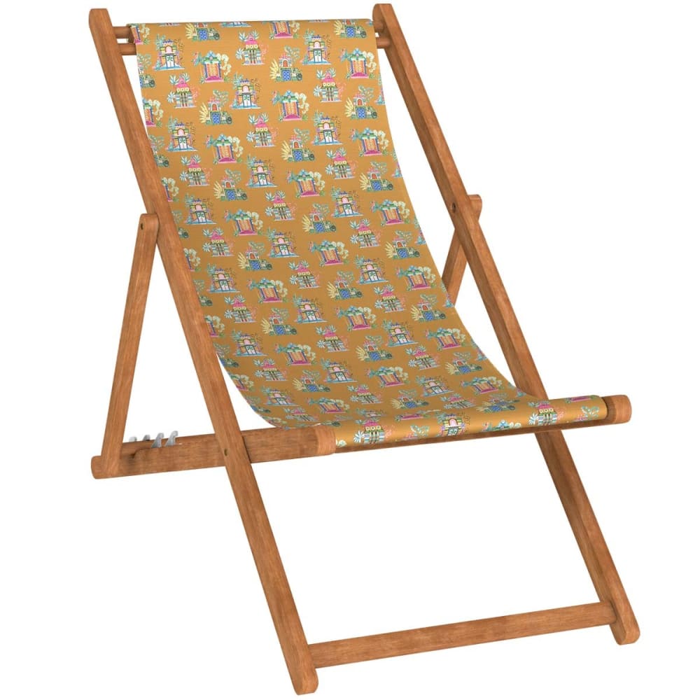 Toile outdoor pour transat, prête à poser, temples tamouls tabac - Maisons du Monde
