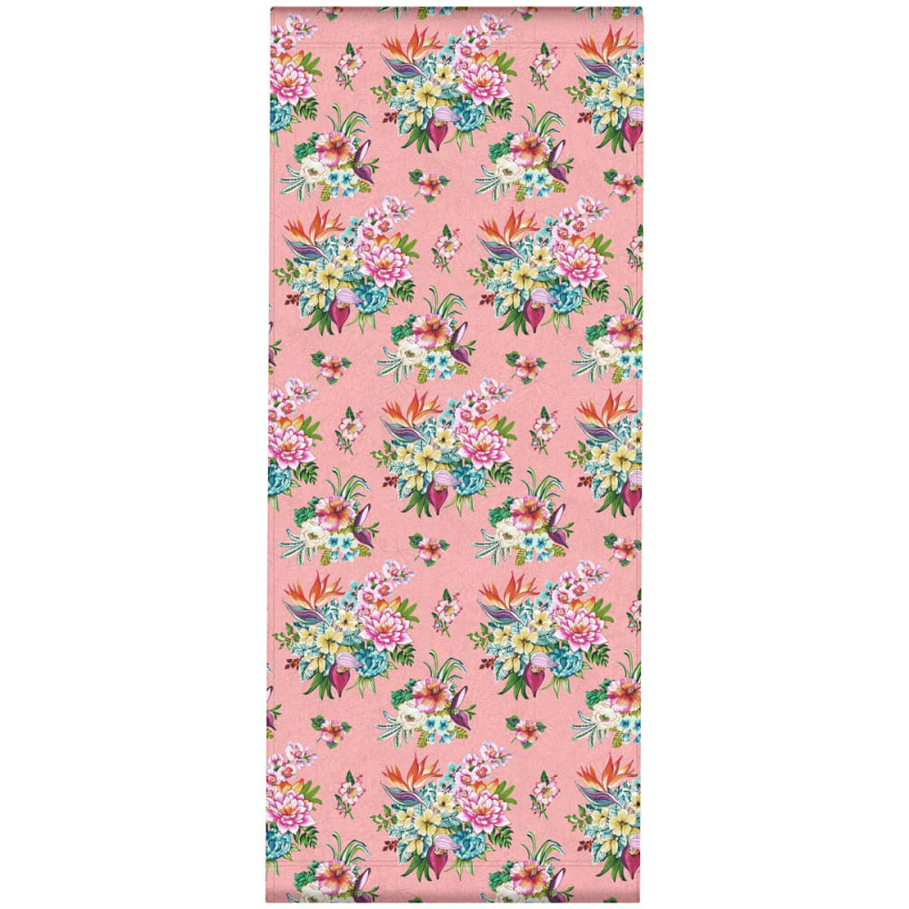 Toile outdoor pour transat, prête à poser, motif fleuri rose