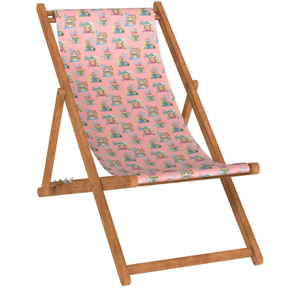 Toile outdoor pour transat, prête à poser, temples tamouls rose - Maisons du Monde