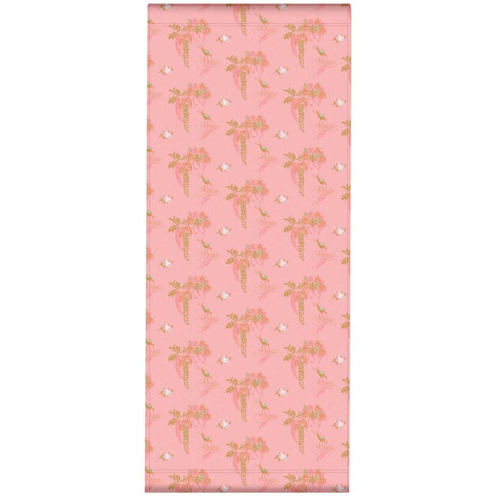 Toile outdoor pour transat, prête à poser, motif oiseaux rose