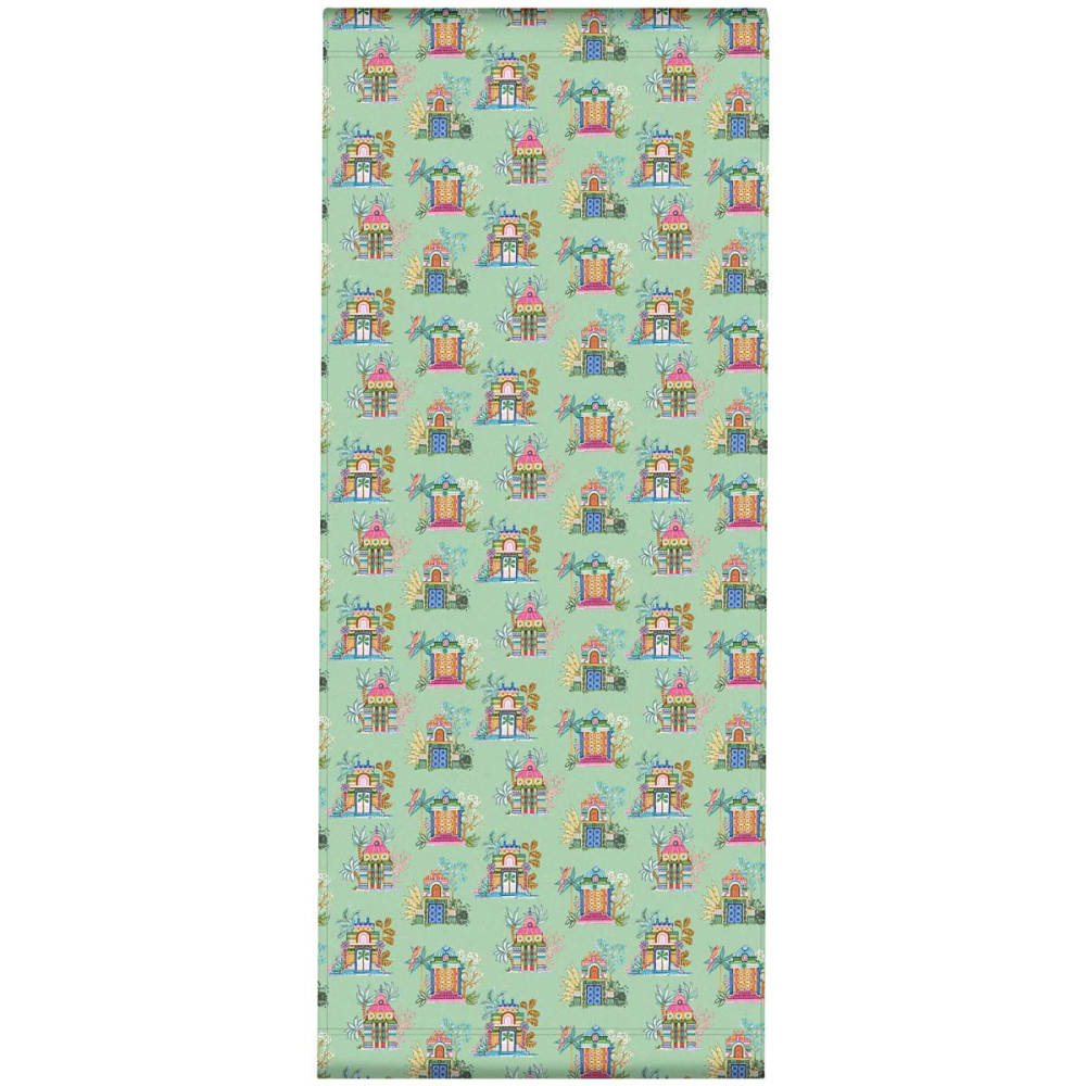 Toile outdoor pour transat, prête à poser, temples tamouls lagon