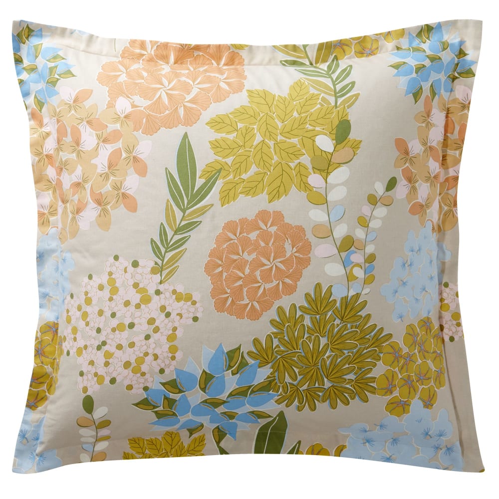 Taie volant en coton multicolore 50x70cm