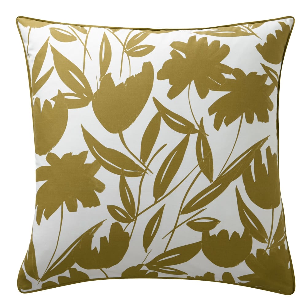 Taie sac en coton jaune ocre 50x70cm