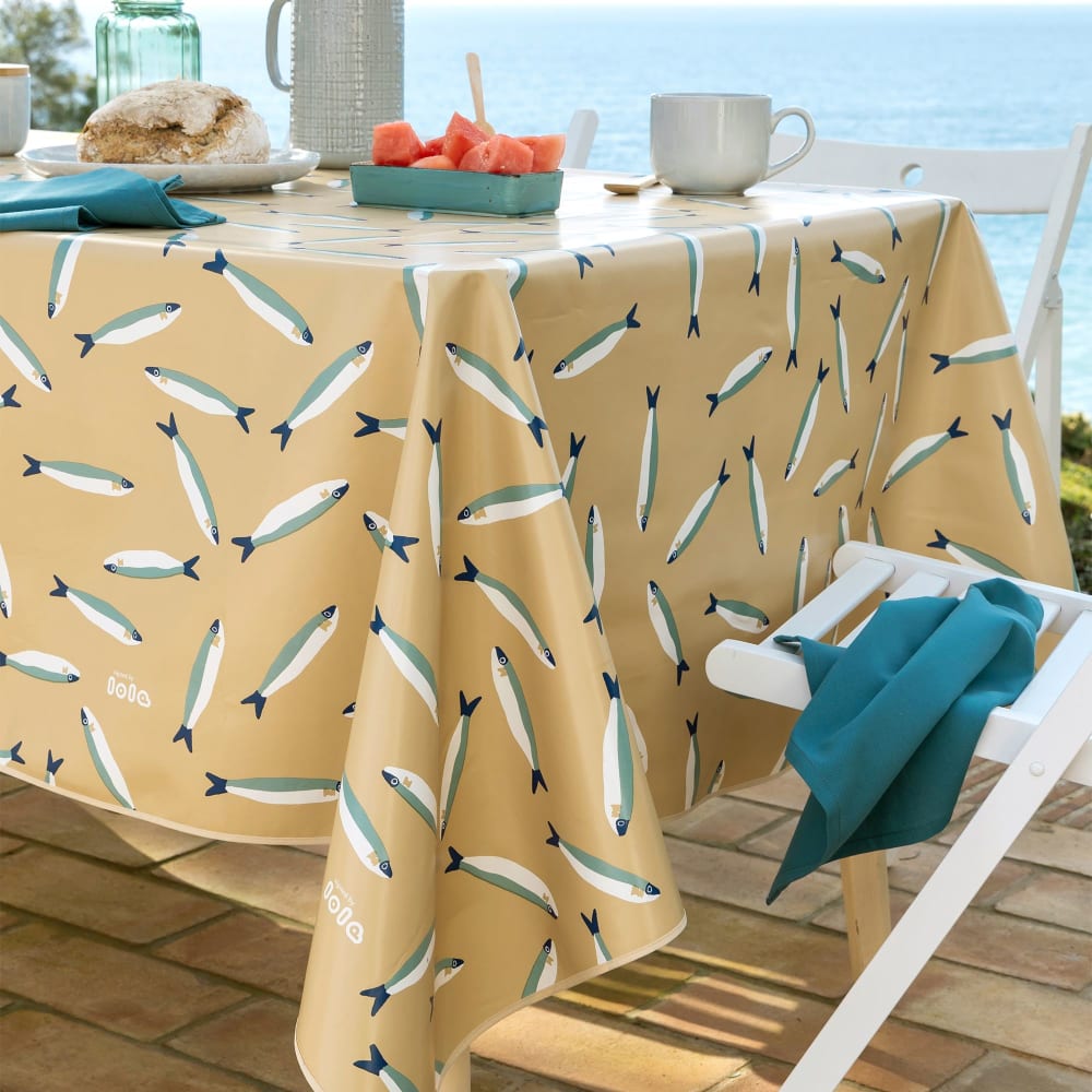 Nappe en pvc beige 140x200cm