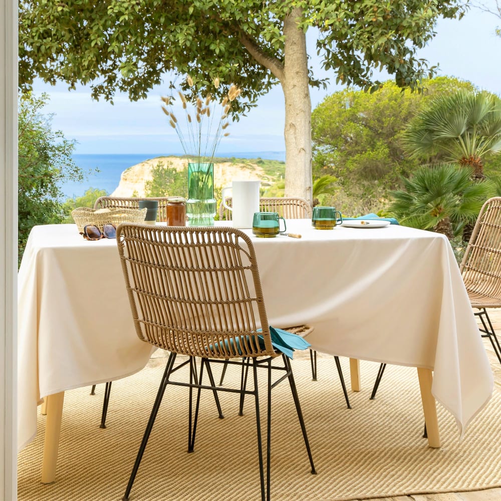 Nappe en polyester 92 g/m² beige 140x140cm