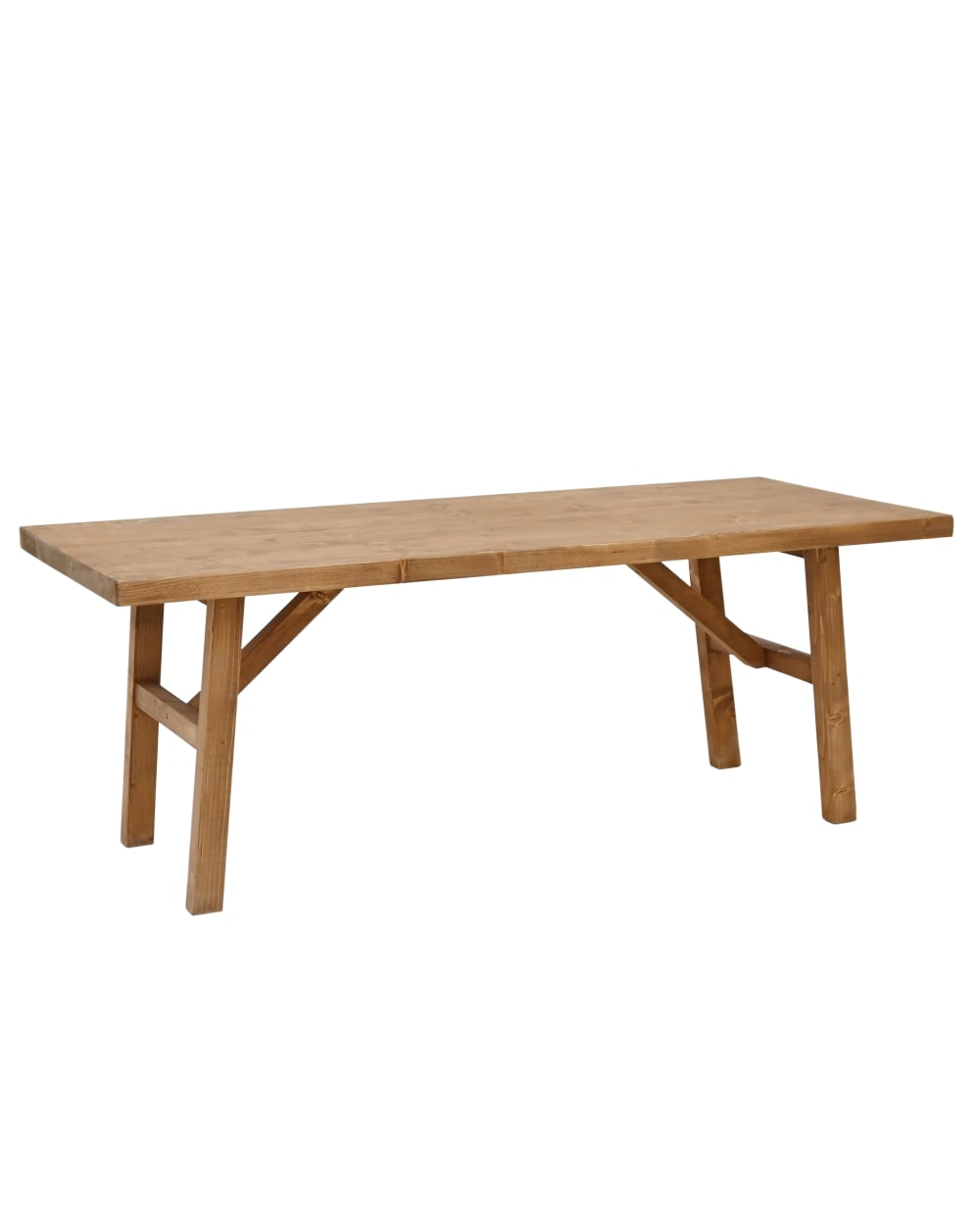 Table basse en bois de sapin vieilli 120x45cm