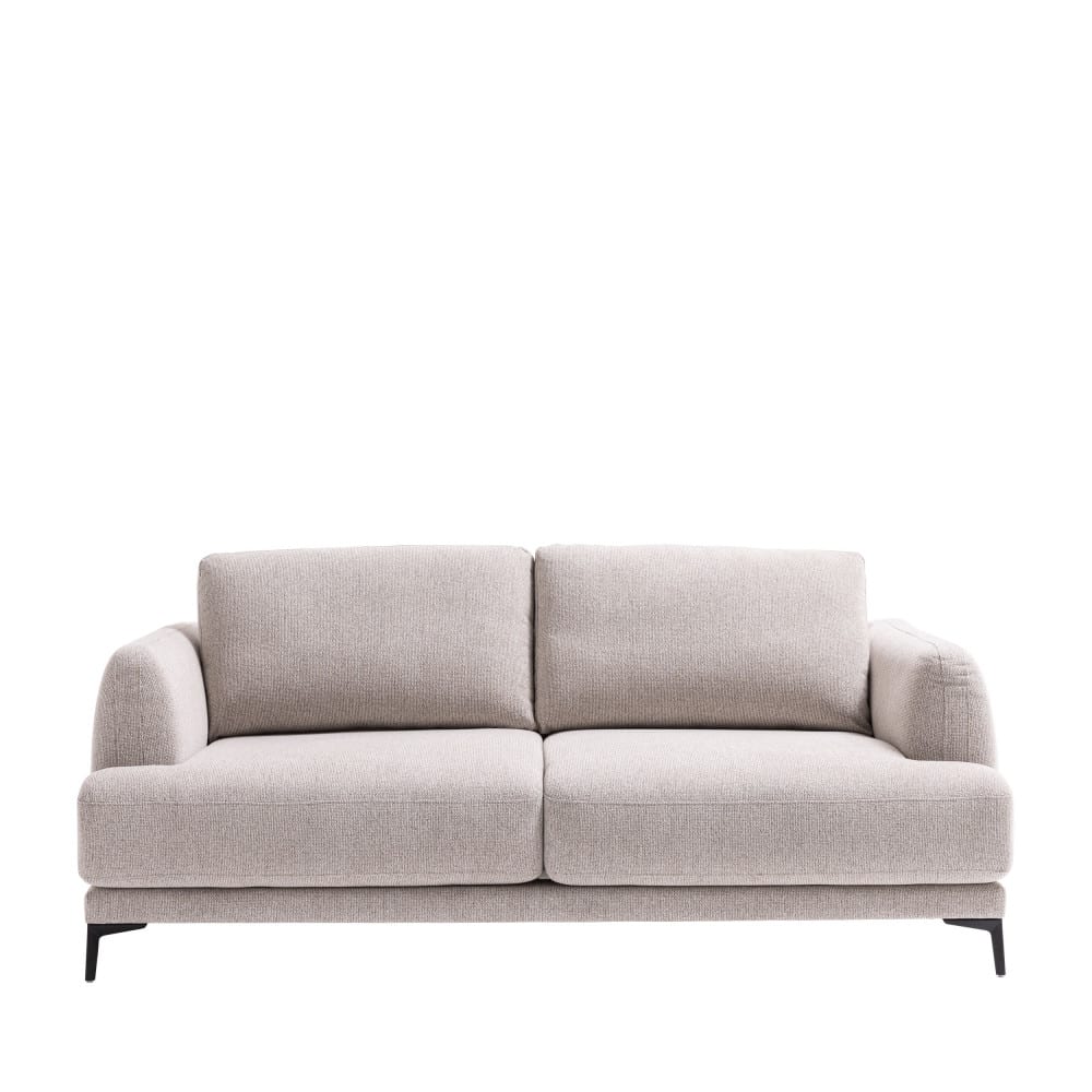 Canapé convertible express 3 places en tissu - Naturel