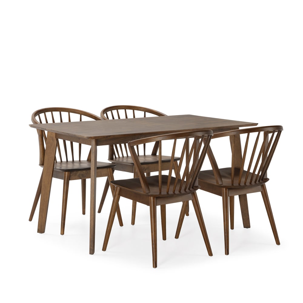 Ensemble table 140x80 - manger noyer