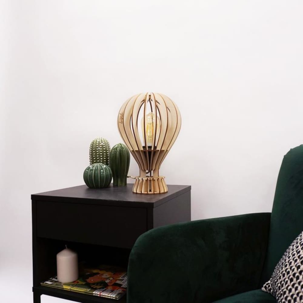 Lampe à poser bois fsc h35cm bois — vue 3