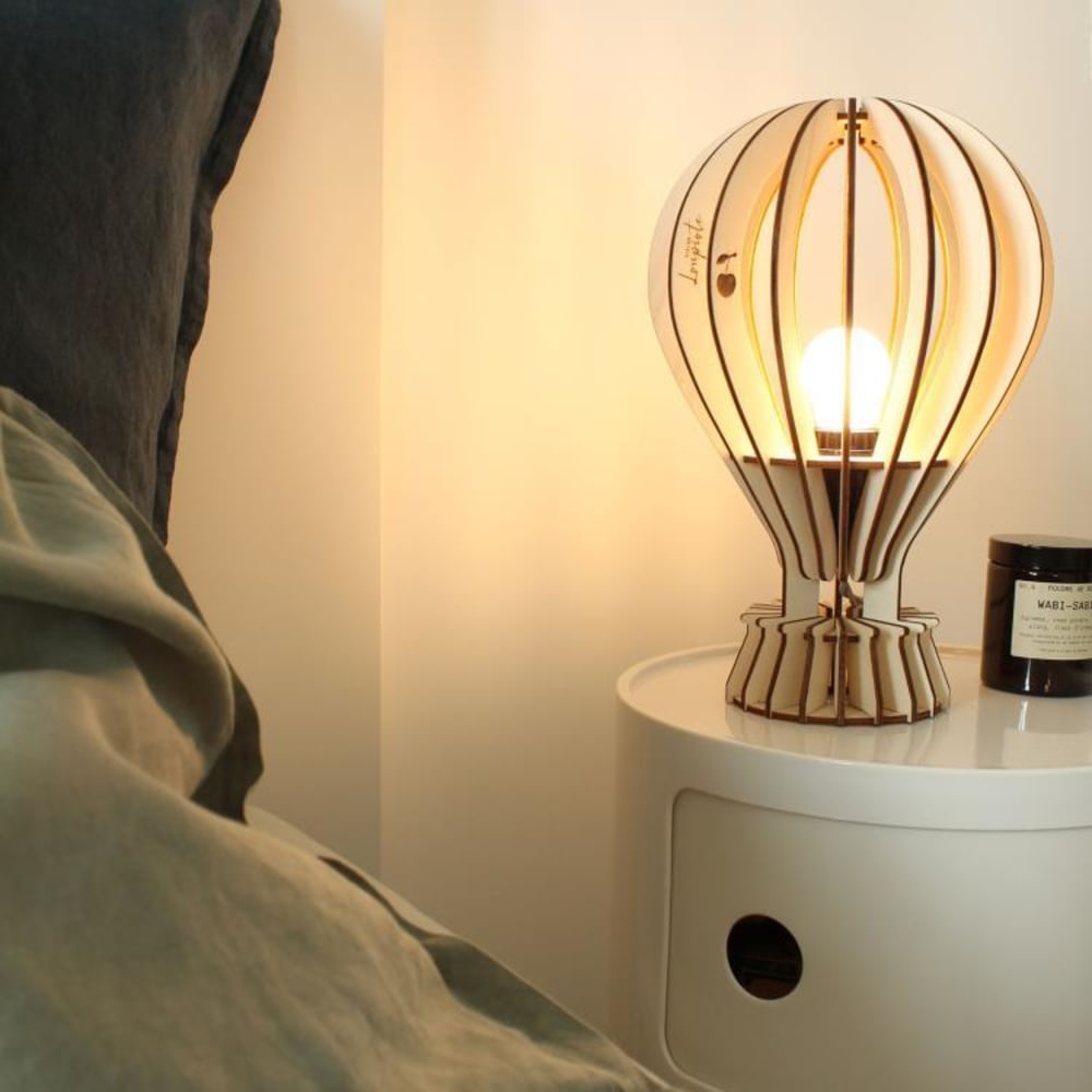 Lampe à poser bois fsc h35cm bois — vue 4