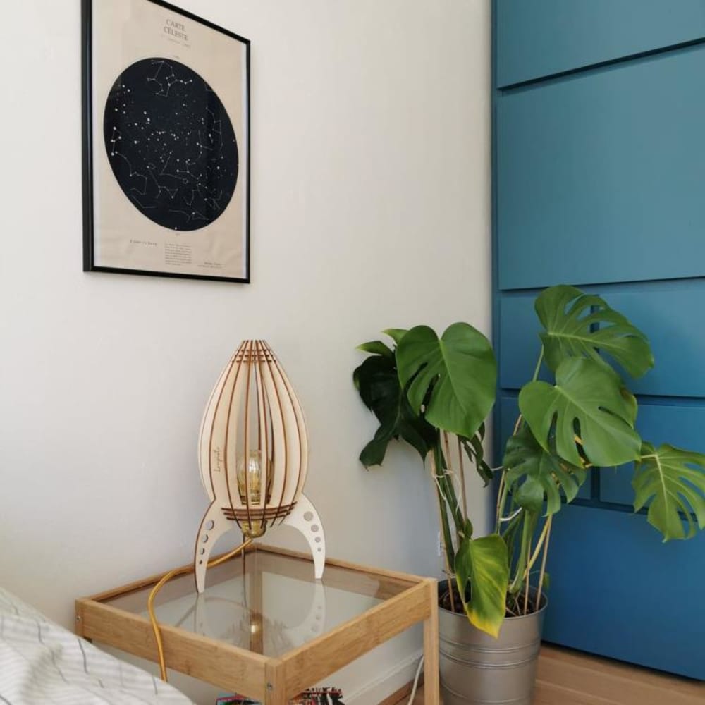Lampe à poser bois fsc h35cm bois — vue 3