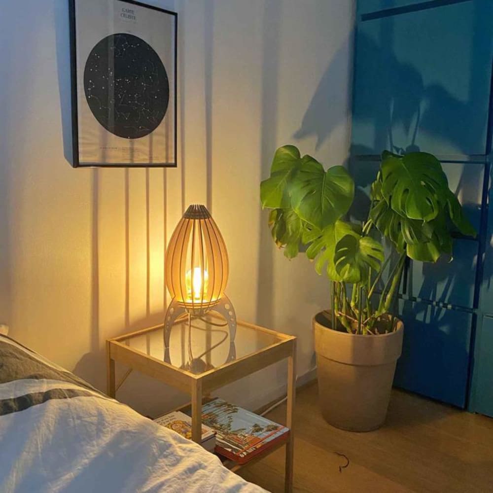 Lampe à poser bois fsc h35cm bois — vue 4