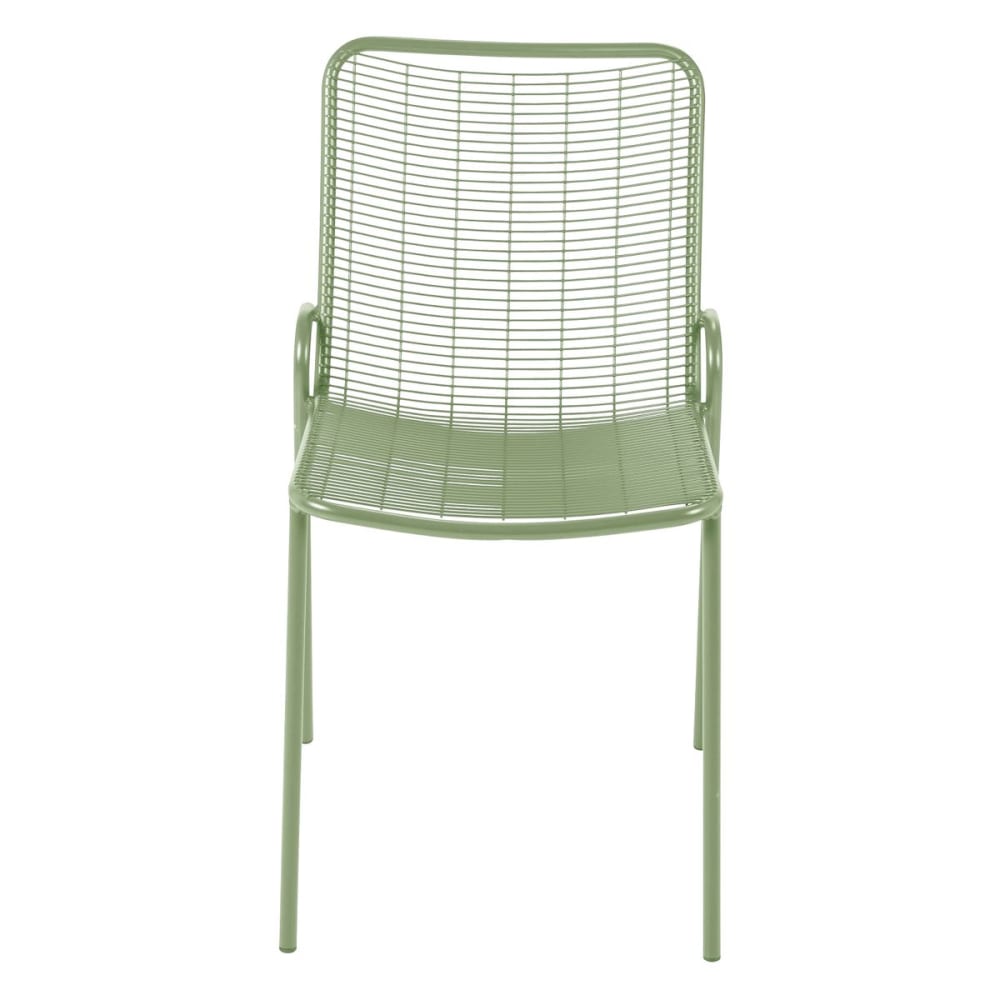 Chaise de jardin métal vert amande ROMA