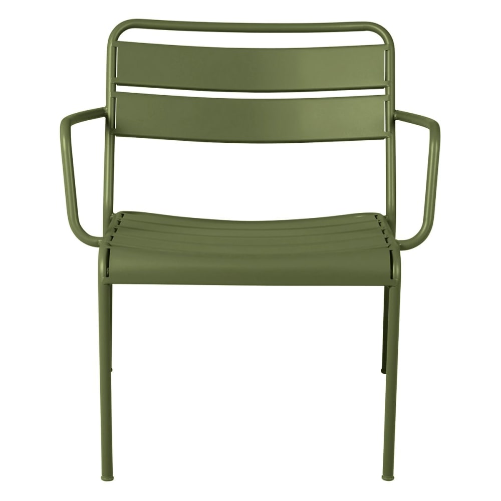 Fauteuil lounge d'extérieur métal vert foncé OPUS