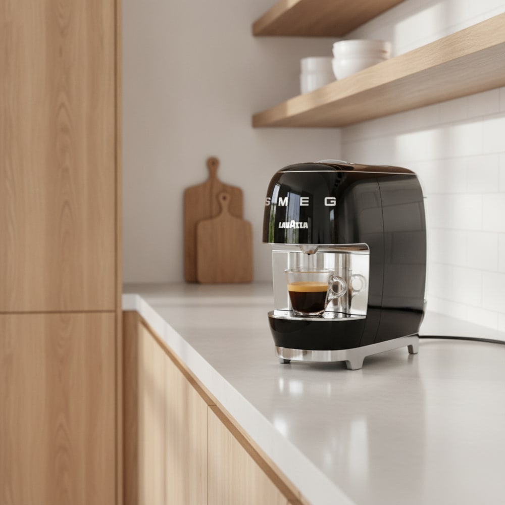 Machine à café dosette lavazza 0,9l noir smeg - Maisons du Monde
