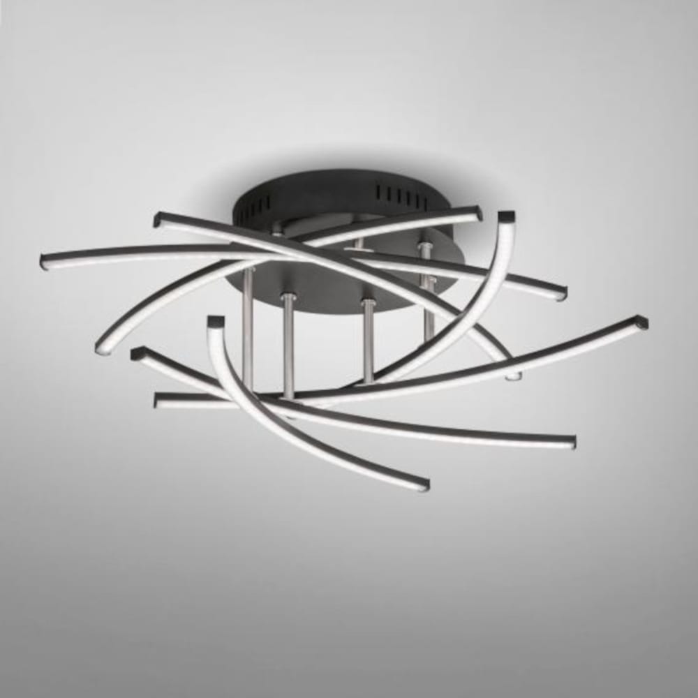 Fischer & Honsel Plafonnier métal noir Multicolore