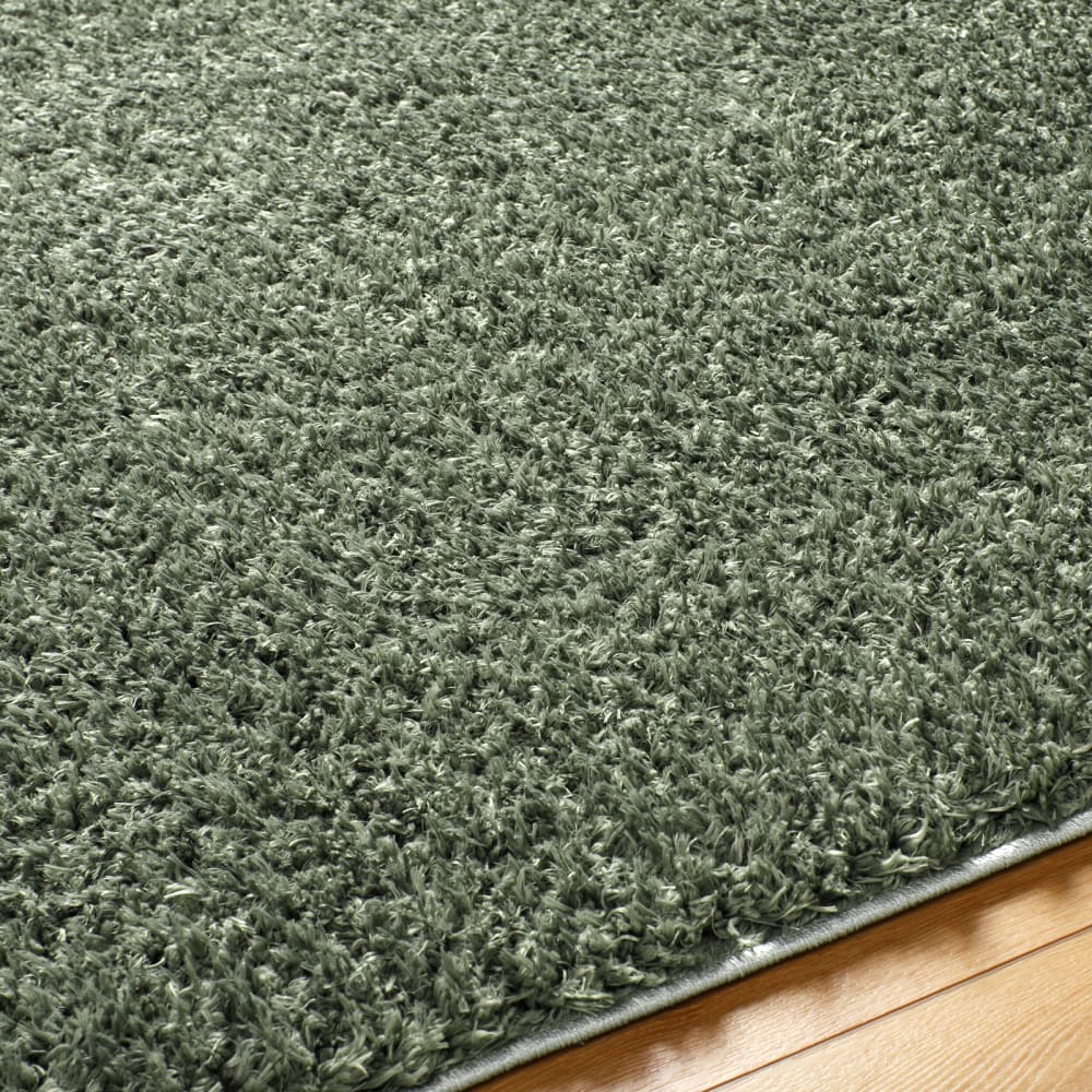 Tapis shaggy uni vert 120x180 — vue 4
