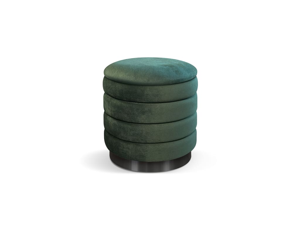 pouf en tissu effet velours