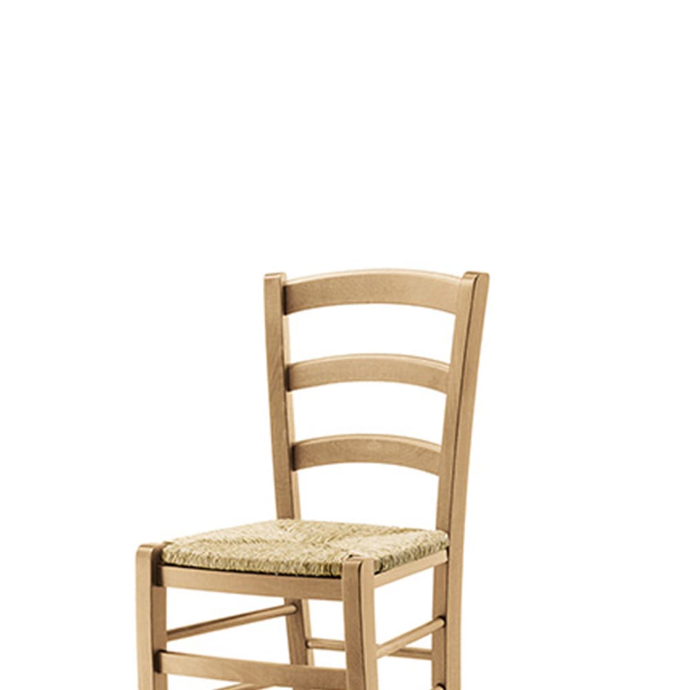 Lot de 2 chaises en hêtre naturel avec assise en paille