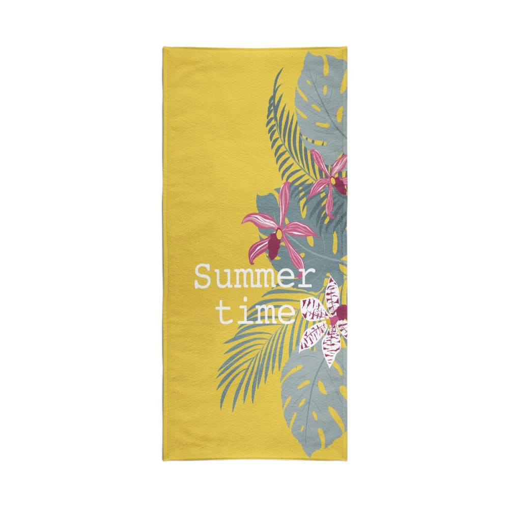 Serviette de plage éponge imprimé  90x170 cm jaune