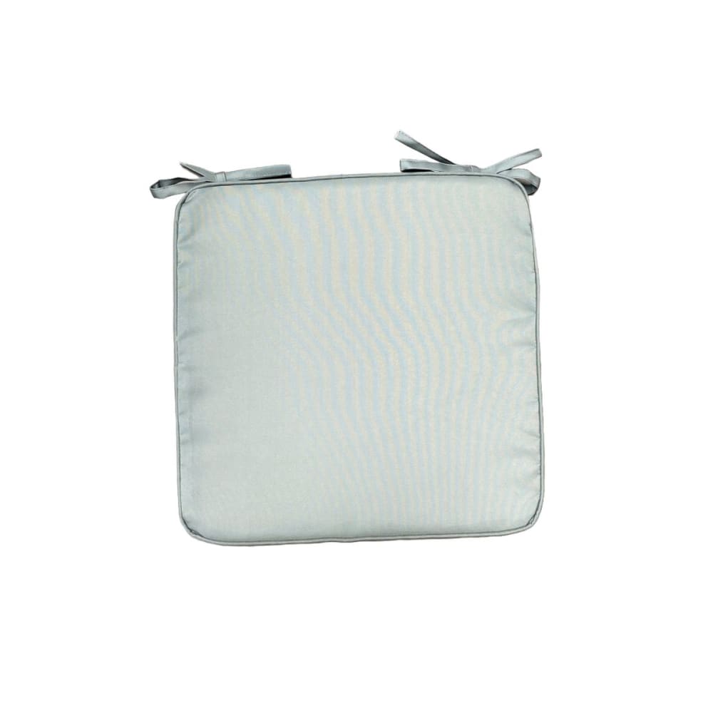 Galette de chaise déperlante avec 2 nouettes uni 38x38 cm vert