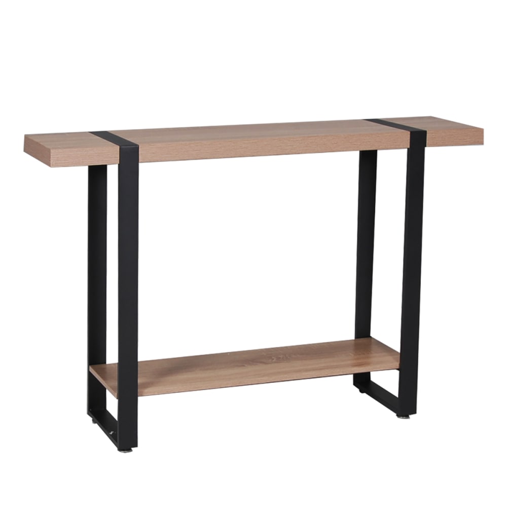 Weber industries Konsole, schwarz und heller Holzeffekt, L. 120cm Beige Spanplatte