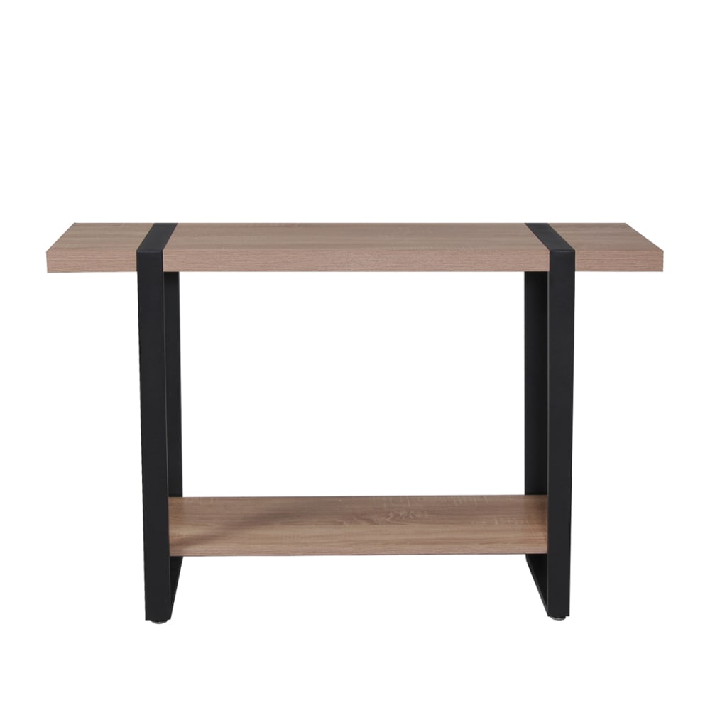 Console, noir et effet bois clair, l. 120cm - Maisons du Monde