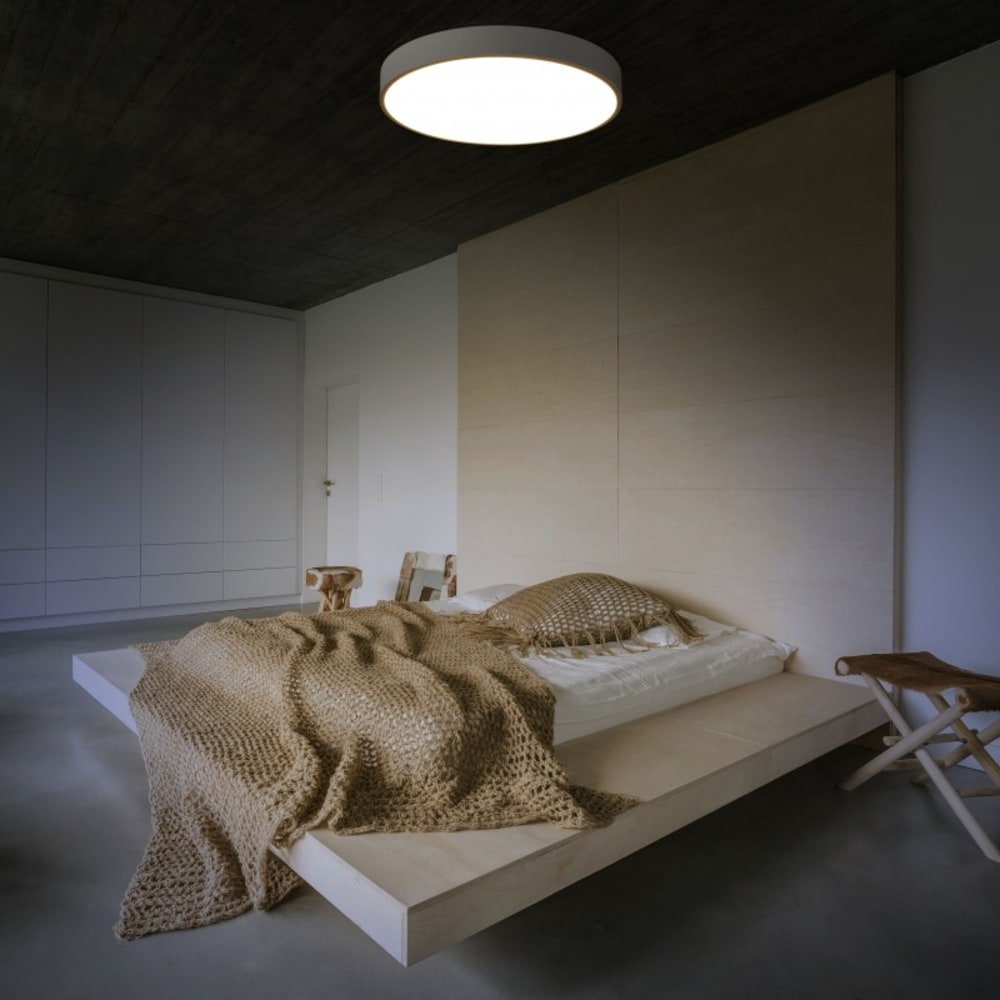 Plafonnier d'extérieur LED Lumière Neutre 4000K Blanc Acier 60cm — vue 3
