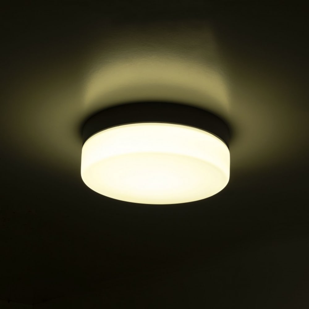 Plafonnier LED Acier Noir 23x23x8 CM — vue 4