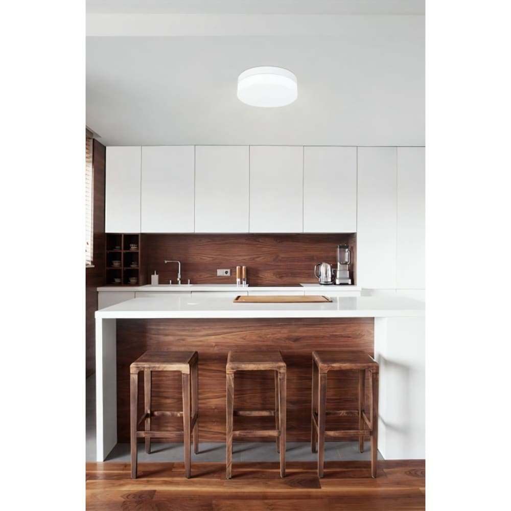 Plafonnier Style Moderne IP20 E27 40W Métal Blanc — vue 3