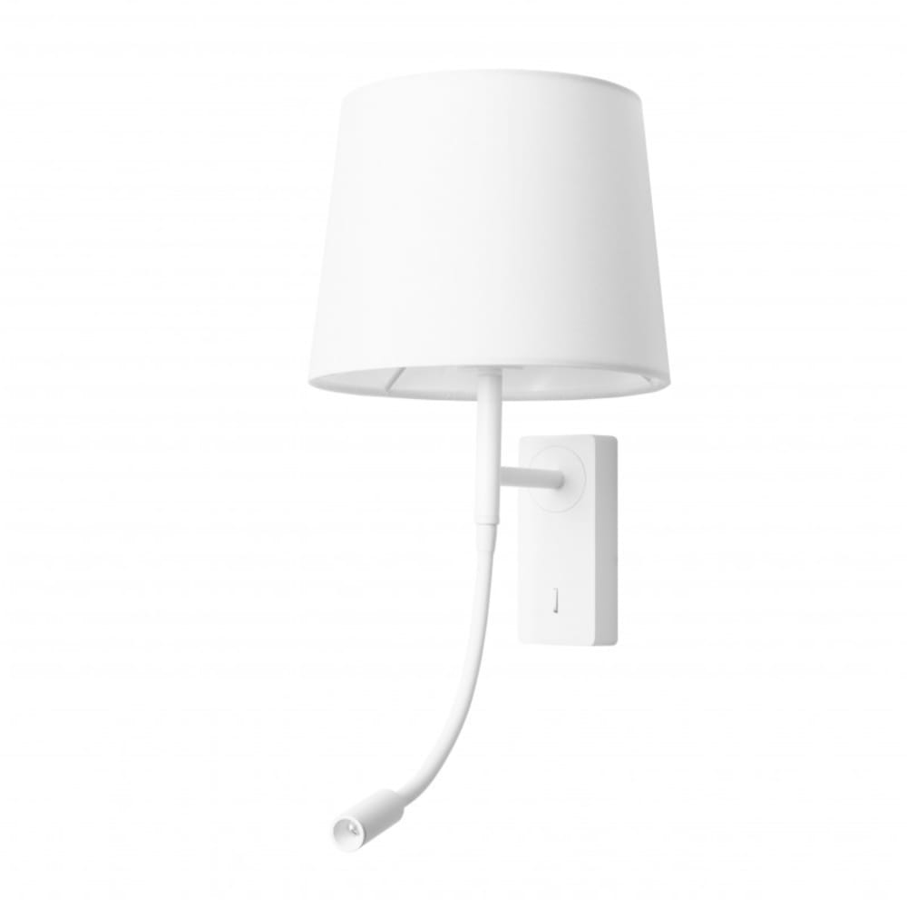 lampara de lectura led aluminio blanco 22x23x45 cm