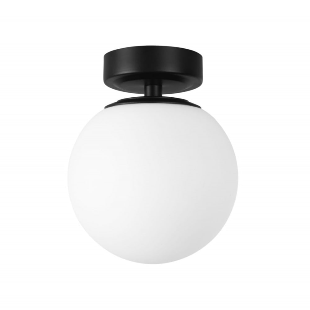 Plafonnier Salle de Bain Acier Noir 15x15x20 CM