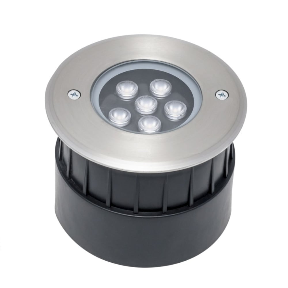 Spot Encastré de Sol à LED Acier inoxydable Gris 120x120x7 CM
